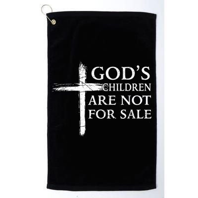Gods Children Are Not For Sale Cross Christian Golf Towel