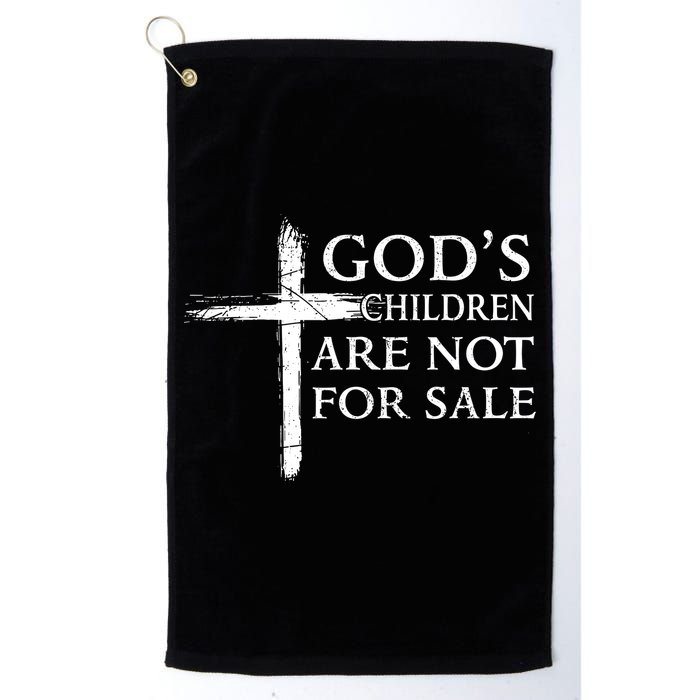 Gods Children Are Not For Sale Cross Christian Golf Towel