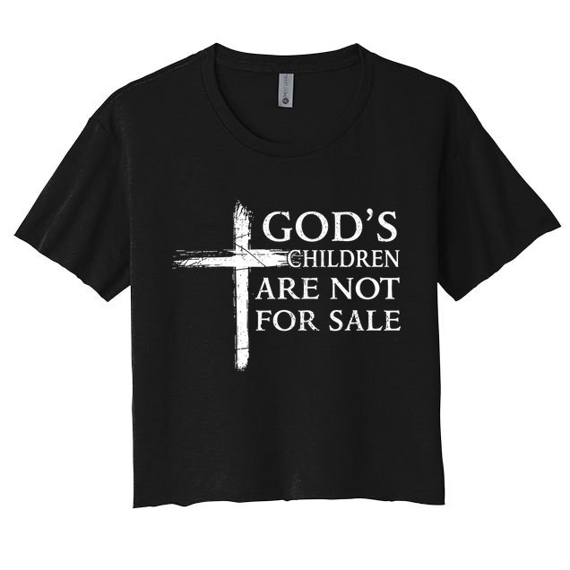 Gods Children Are Not For Sale Cross Christian Crop Top