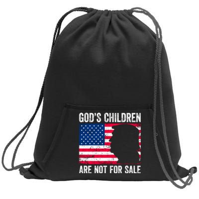 Gods Children Are Not For Sale Trump. Sweatshirt Cinch Pack Bag