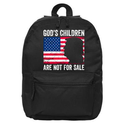 Gods Children Are Not For Sale Trump. 16 in Basic Backpack