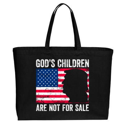 Gods Children Are Not For Sale Trump. Cotton Canvas Jumbo Tote