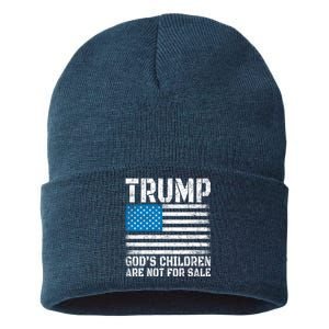 Gods Children Are Not For Sale Trump. Sustainable Knit Beanie