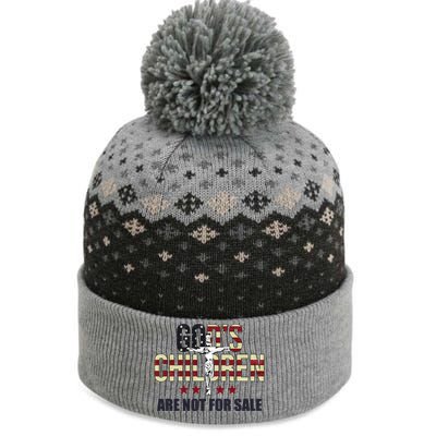 Gods Children Are Not For Sale Cross Usa The Baniff Cuffed Pom Beanie