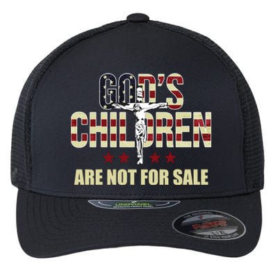 Gods Children Are Not For Sale Cross Usa Flexfit Unipanel Trucker Cap