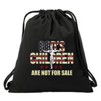 Gods Children Are Not For Sale Cross Usa Drawstring Bag