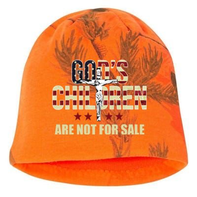 Gods Children Are Not For Sale Cross Usa Kati - Camo Knit Beanie