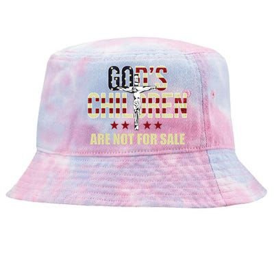 Gods Children Are Not For Sale Cross Usa Tie-Dyed Bucket Hat