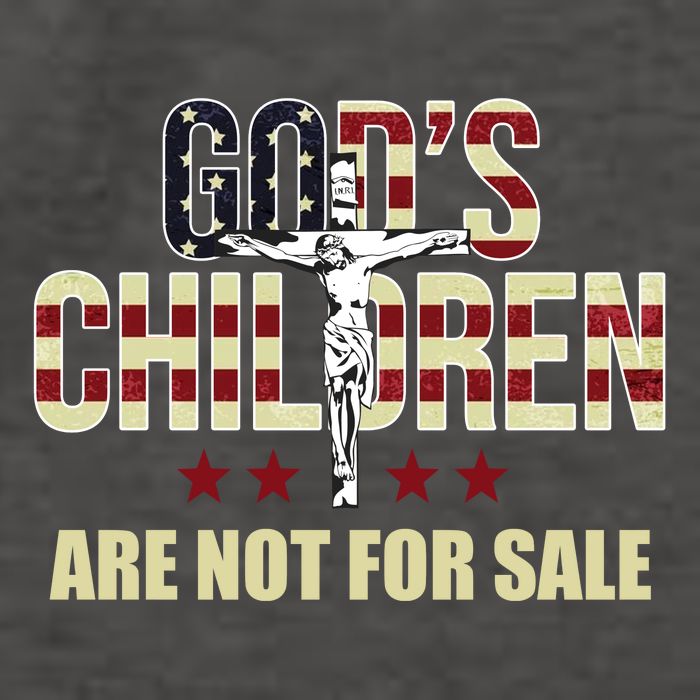 Gods Children Are Not For Sale Cross Usa Vector Backpack
