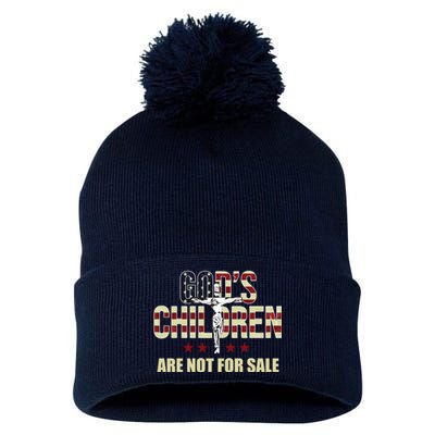 Gods Children Are Not For Sale Cross Usa Pom Pom 12in Knit Beanie