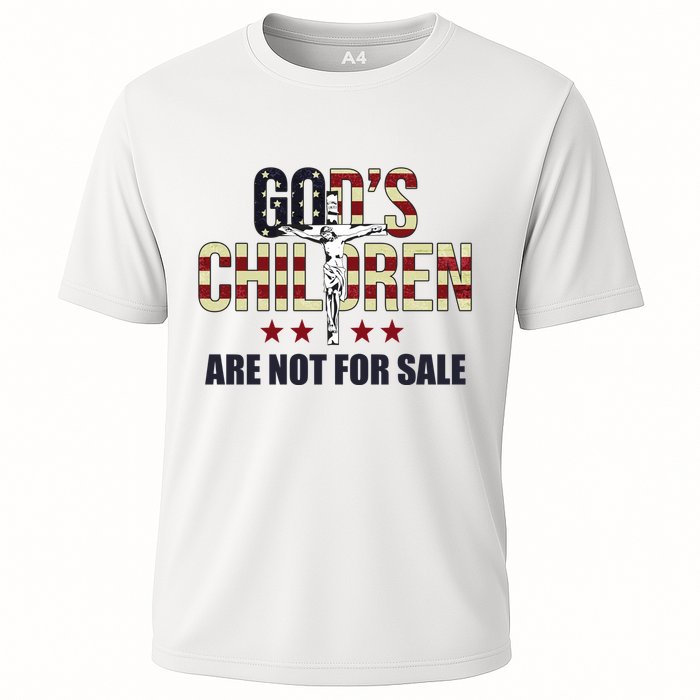 Gods Children Are Not For Sale Cross Usa Cooling Performance Crew T-Shirt