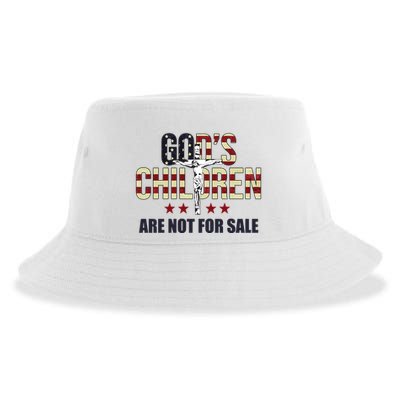 Gods Children Are Not For Sale Cross Usa Sustainable Bucket Hat