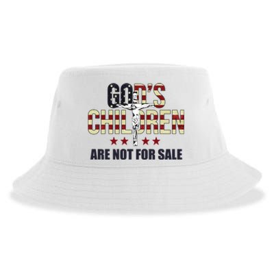 Gods Children Are Not For Sale Cross Usa Sustainable Bucket Hat