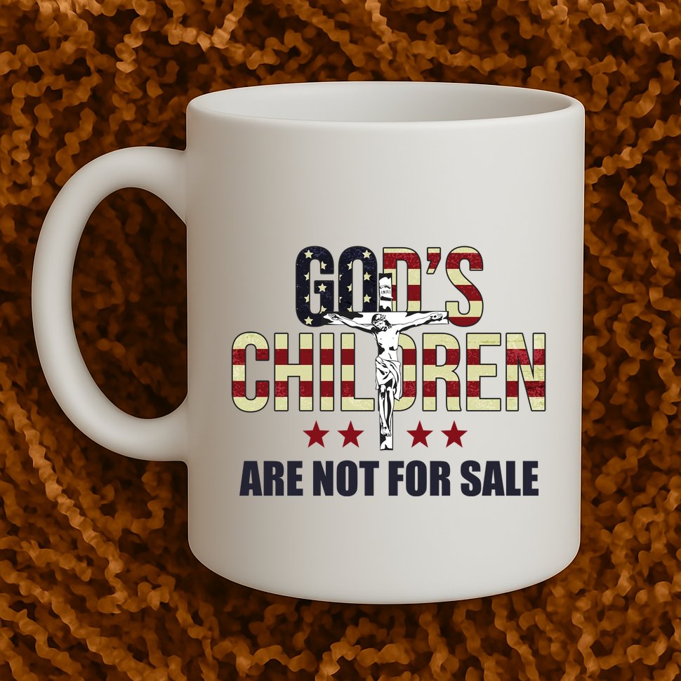 Gods Children Are Not For Sale Cross Usa Mug