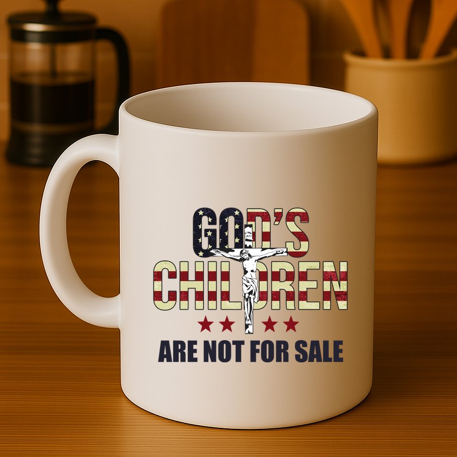 Gods Children Are Not For Sale Cross Usa Mug