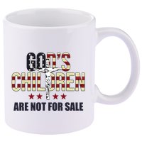 Gods Children Are Not For Sale Cross Usa 11oz C Handle Ceramic Mug
