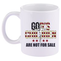 Gods Children Are Not For Sale Cross Usa 11oz C Handle Ceramic Mug