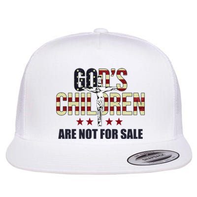 Gods Children Are Not For Sale Cross Usa Flat Bill Trucker Hat