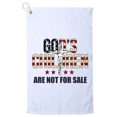 Gods Children Are Not For Sale Cross Usa Golf Towel