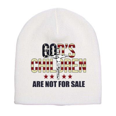 Gods Children Are Not For Sale Cross Usa Short Acrylic Beanie