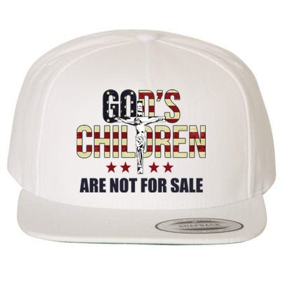 Gods Children Are Not For Sale Cross Usa Wool Snapback Cap