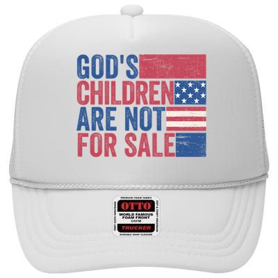 Gods Children Are Not For Sale Funny Quote Gods Children High Crown Mesh Back Trucker Hat