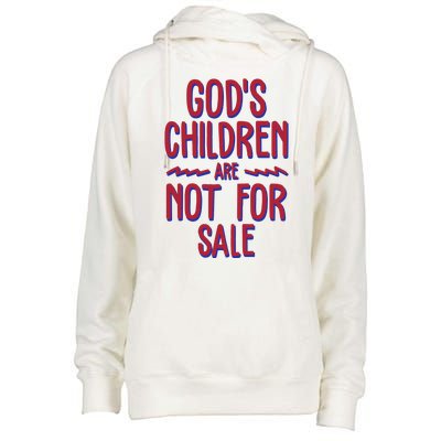 Gods Children Are Not For Sale Awareness Womens Funnel Neck Pullover Hood