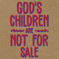 Gods Children Are Not For Sale Awareness Cotton Canvas Backpack