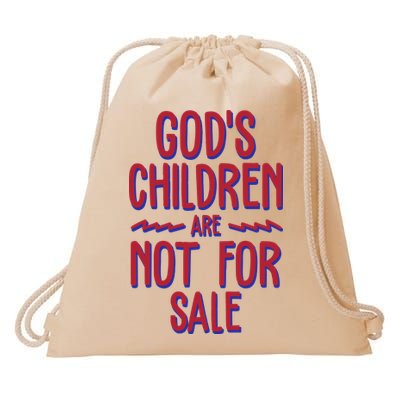 Gods Children Are Not For Sale Awareness Drawstring Bag