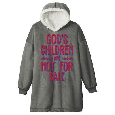 Gods Children Are Not For Sale Awareness Hooded Wearable Blanket