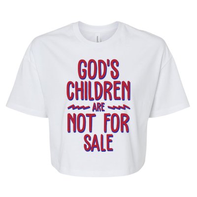 Gods Children Are Not For Sale Awareness Bella+Canvas Jersey Crop Tee