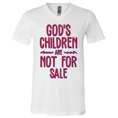 Gods Children Are Not For Sale Awareness V-Neck T-Shirt