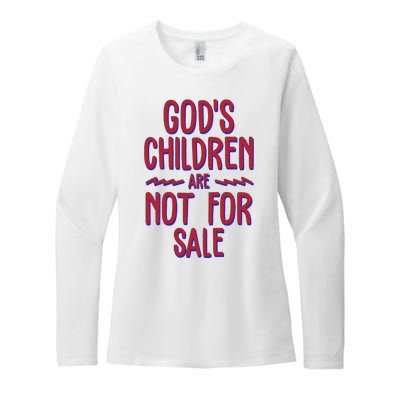 Gods Children Are Not For Sale Awareness Womens CVC Long Sleeve Shirt