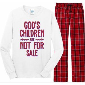 Gods Children Are Not For Sale Awareness Long Sleeve Pajama Set