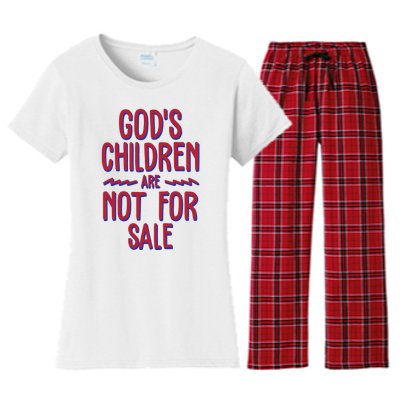 Gods Children Are Not For Sale Awareness Women's Flannel Pajama Set