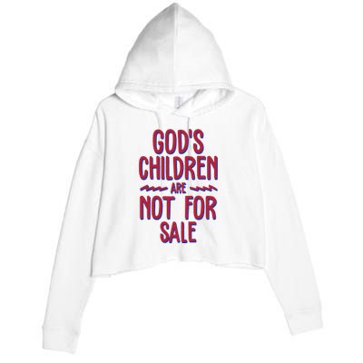 Gods Children Are Not For Sale Awareness Crop Fleece Hoodie