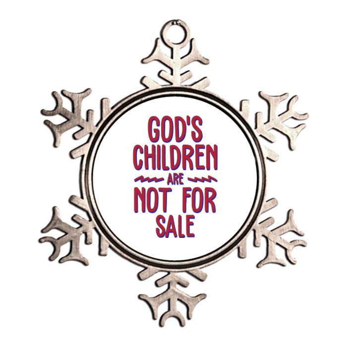 Gods Children Are Not For Sale Awareness Metallic Star Ornament