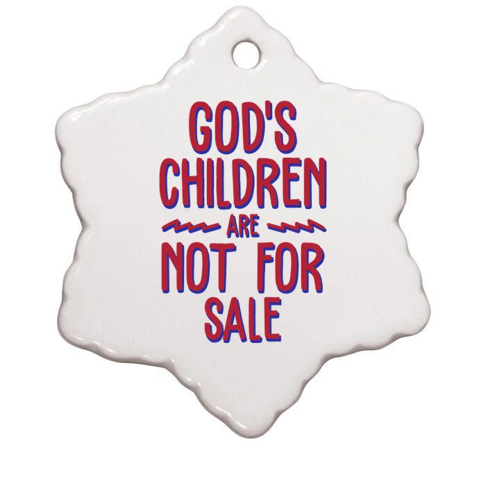 Gods Children Are Not For Sale Awareness Ceramic Star Ornament