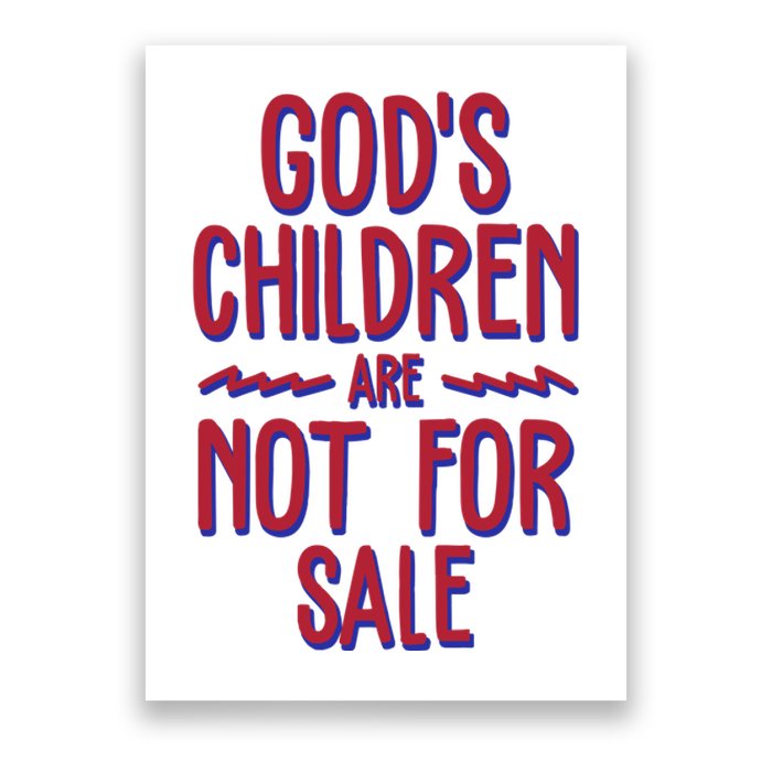 Gods Children Are Not For Sale Awareness Poster