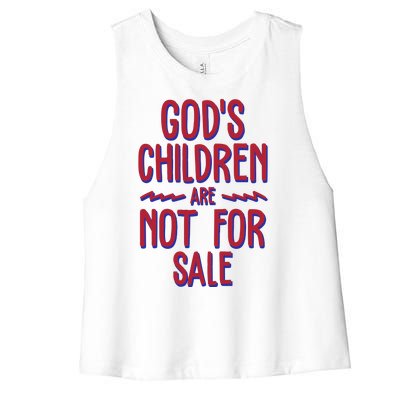 Gods Children Are Not For Sale Awareness Women's Racerback Cropped Tank