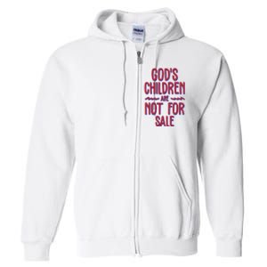 Gods Children Are Not For Sale Awareness Full Zip Hoodie