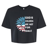 Gods Children Are Not For Sale Funny Quotes  Protect Our Children Bella+Canvas Jersey Crop Tee