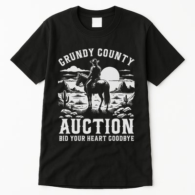 Grundy County Auction Bid Your Heart Goodbye Funny Cowboy Tall T-Shirt