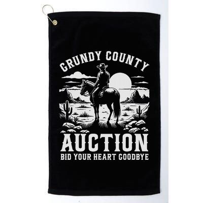 Grundy County Auction Bid Your Heart Goodbye Funny Cowboy Golf Towel