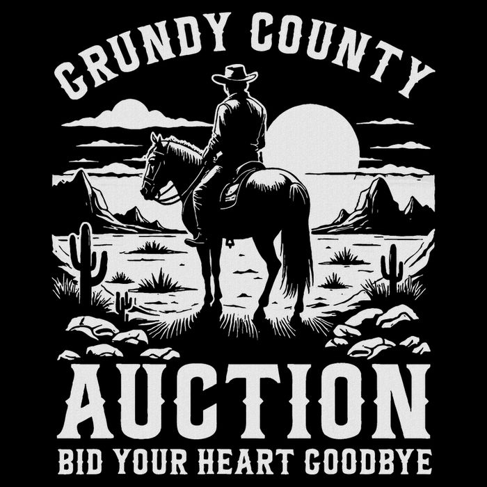 Grundy County Auction Bid Your Heart Goodbye Funny Cowboy Zip Tote Bag