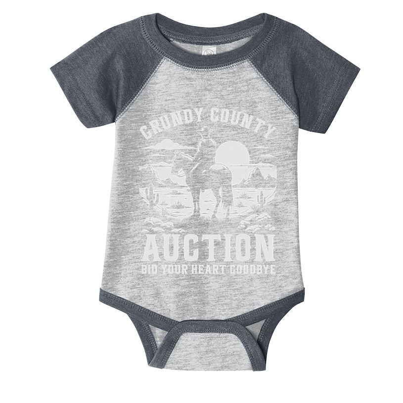 Grundy County Auction Bid Your Heart Goodbye Funny Cowboy Infant Baby Jersey Bodysuit