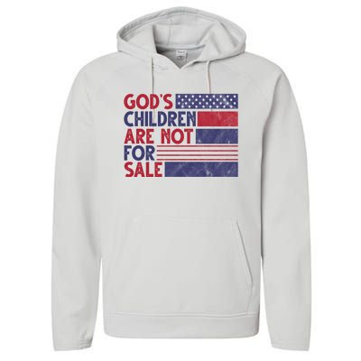 Gods Children Are Not For Sale USA Awareness Performance Fleece Hoodie