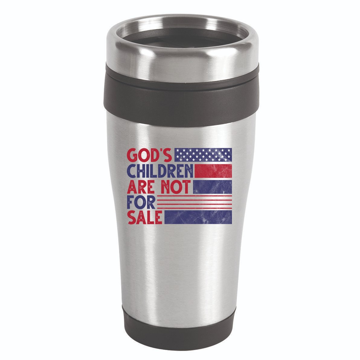 Gods Children Are Not For Sale USA Awareness 16oz Travel Tumbler