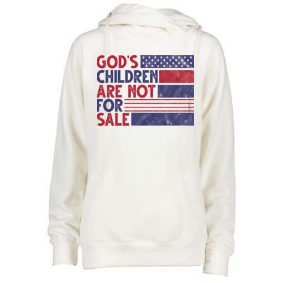 Gods Children Are Not For Sale USA Awareness Womens Funnel Neck Pullover Hood