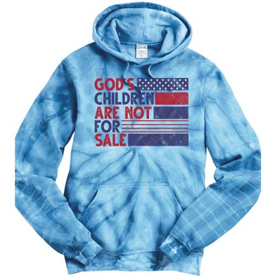 Gods Children Are Not For Sale USA Awareness Tie Dye Hoodie